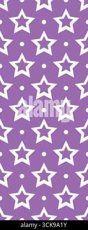 @minimalist purple and white star-themed graphic design showcasin Stock Vector