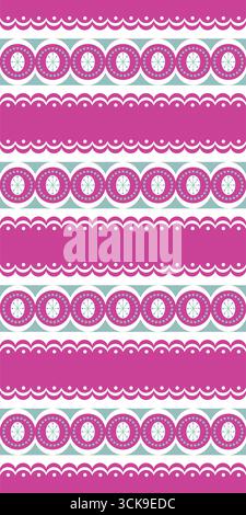 @colorful geometric pattern with waves and circular motifs in vib Stock Vector