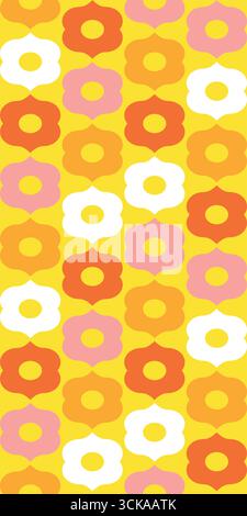 @colorful playful abstract design with bright pink yellow and ora Stock Vector