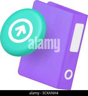 Folder and upload icon for file management systems and cloud storage interfaces. Represents documents, data, transfer, save, and organization. Modern Stock Vector