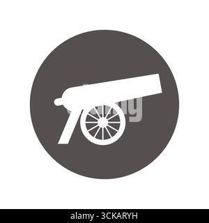 cannon symbol icon. ancient cannon symbol vector illustration Stock Vector