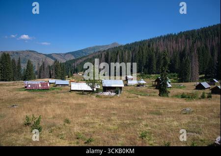 Mountain village deep in the Prokletije mountains, Montenegro Stock Photo