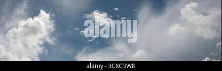 Mixed Cloud Panorama Stock Photo