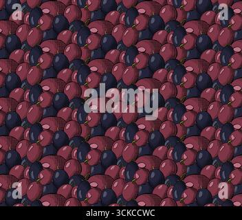 Olive berries black red Olive berries seamless pattern. Vector graphic line ink colored illustration. For food and drink background, olive oil labels Stock Vector