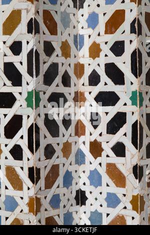 Moroccan zellige mosaic showcasing a vibrant green and blue geometric ...