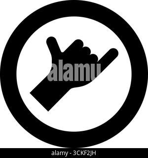 Aloha Shaka Hawaii Hawaiian Hand Sign with surfboard vector ...