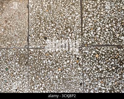 Old terrazzo floor tiles with stone pattern texture. High quality photo Stock Photo