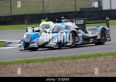 Towcester, UK. 12th Sep, 2025. ELMS - European Le Mans Series, Goodyear 4 Hours of Silverstone 2025 [25]/ALGARVE PRO RACING/Oreca 07 - Gibson/Matthias KAISER (SUI)/Lorenzo FLUXA (ESP)/Tho POURCHAIRE (FRA) on track action during practice session for the European Le Mans Series, Goodyear 4 Hours of Silverstone 2025 at Silverstone Circuit, United Kingdom, from 12th - 14th September 2025. ( Credit: Rob Gray/Alamy Live News Stock Photo