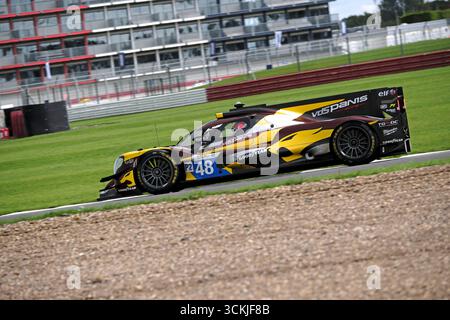 Towcester, UK. 12th Sep, 2025. ELMS - European Le Mans Series, Goodyear 4 Hours of Silverstone 2025 [48]/VDS PANIS RACING/Oreca 07 - Gibson/Oliver GRAY (GBR)/Charles MILESI (FRA)/Esteban MASSON (FRA) on track action during practice session for the European Le Mans Series, Goodyear 4 Hours of Silverstone 2025 at Silverstone Circuit, United Kingdom, from 12th - 14th September 2025. ( Credit: Rob Gray/Alamy Live News Stock Photo