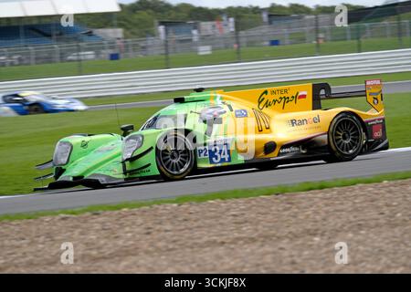 Towcester, UK. 12th Sep, 2025. ELMS - European Le Mans Series, Goodyear 4 Hours of Silverstone 2025 [34]/INTER EUROPOL COMPETITION/Oreca 07 - Gibson/Pedro PERINO (POR)/Jean-Baptiste SIMMENAUER (FRA)/Luca GHIOTTO (ITA) on track action during practice session for the European Le Mans Series, Goodyear 4 Hours of Silverstone 2025 at Silverstone Circuit, United Kingdom, from 12th - 14th September 2025. ( Credit: Rob Gray/Alamy Live News Stock Photo