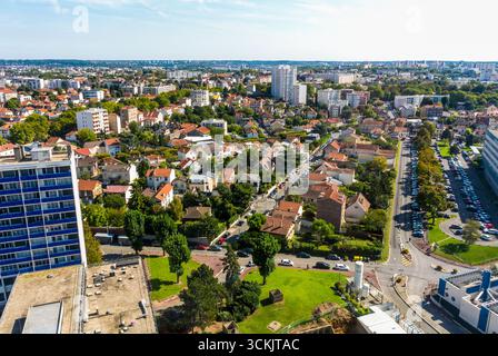 Creteil, France, Wide Angle View, High Angle, Paris Suburbs, General View, Housing Southern suburban housing development, suburbia middle class Stock Photo