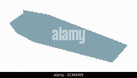 Sint Maarten dotted map. Digital style map of the country on white background. Sint Maarten shape with square dots. Colored dots style. Stock Vector