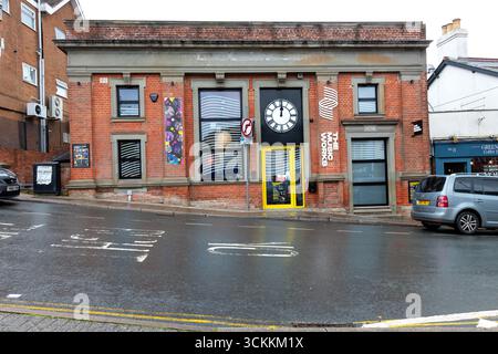 The Music Works, Old HSBC Bank premises off Cinderford High Street, Cinderford, Forest of Dean, Gloucestershire, UK Stock Photo