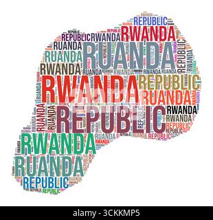 Rwanda Flag in Map, Rwanda Map with Flag, Country Map, Rwanda Map with ...