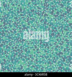 Triangles pattern geometric design. Small shape size. Multiple repeated inner triangles. Multiple colors style. Repeatable pattern. Stock Vector