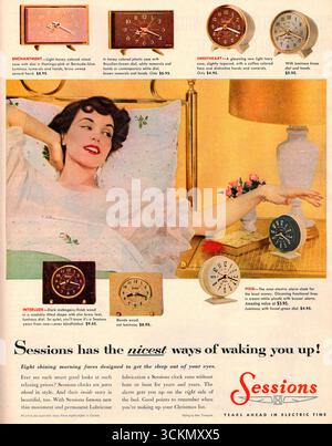 1955 Sessions alarm clock ad Stock Photo
