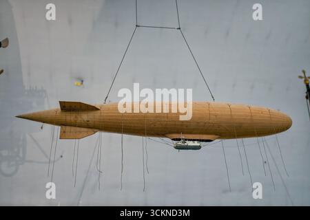 Munich, Germany - September 14, 2018: a model of Graf Zeppelin in German Museum. Stock Photo