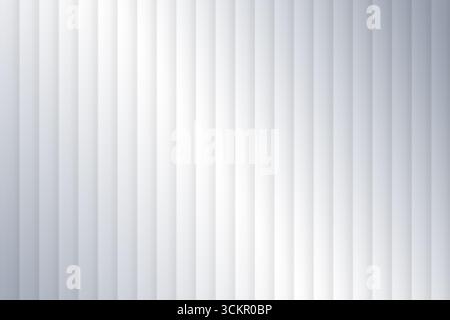 Ribbed or reeded glass effect white background texture. Stock Photo