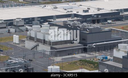 data center, computing center, internet big data and IT infrastructure in Beglium. New modern Saint Ghisland data centers. Stock Photo