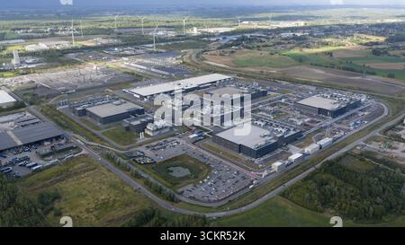 data center, computing center, internet big data and IT infrastructure in Beglium. New modern Saint Ghisland data centers. Stock Photo