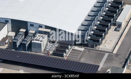 data center infrastructure in Northern Italy, Milan. Big data, cloud computing, server space and col location. High power computing. Stock Photo