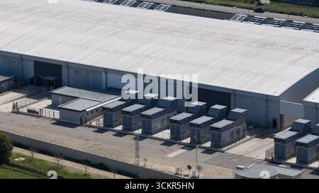 data center infrastructure in Northern Italy, Milan. Big data, cloud computing, server space and col location. High power computing. Stock Photo