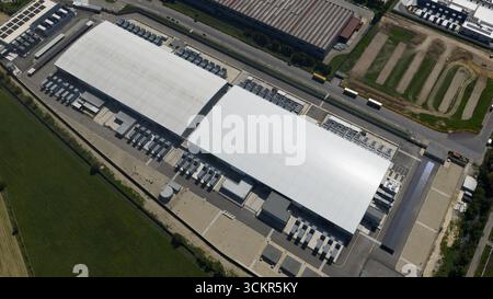 data center infrastructure in Northern Italy, Milan. Big data, cloud computing, server space and col location. High power computing. Stock Photo