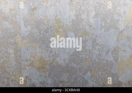 Weathered concrete wall with peeling paint - grunge gray beige abstract texture background Stock Photo