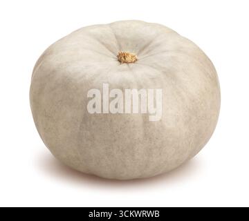 grey pumpkin path isolated on white Stock Photo