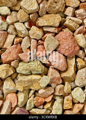Background of colorful stone pebbles. Texture of pebbles. Stock Photo