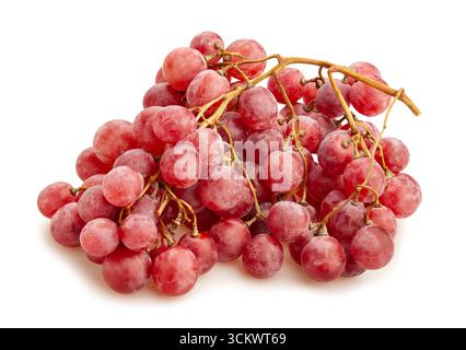 red grape path isolated on white Stock Photo