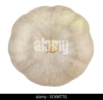 grey pumpkin path isolated on white top view Stock Photo