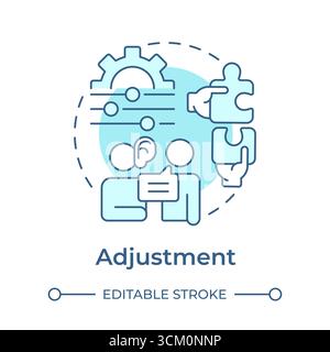Adjustment soft blue concept icon Stock Vector