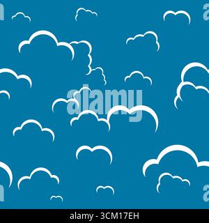 Background cloud pattern design minimalist vector Stock Vector