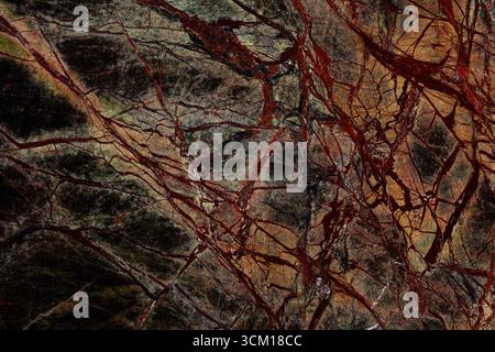 Excellent Rainforest Green Extra - marble background, texture in strict dark color as part of your modern interior. Stock Photo