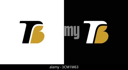 Unique and modern TB logo design Stock Vector