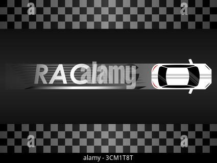 Racing track Background. Racing Checkered Flag. Car Racing Concept. Vector Illustration. Stock Vector