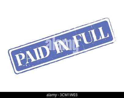 A Paid In Full Rubber Stamp Seal for Invoices and Transactions Stock Vector