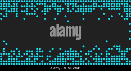 Dispersed digital mosaic with rectangular cube particles breaking apart into grainy texture creating an abstract background effect of fading pixel Stock Vector