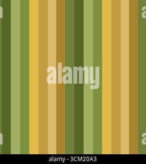 Green and yellow olive Vertical stripes seamless pattern. Vector graphic colored illustration. For organic product packaging, culinary branding, herba Stock Vector