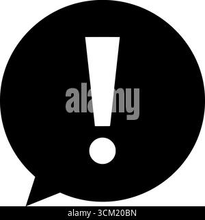 Exclamation Mark Speech Bubble Icon Vector Illustration Stock Vector