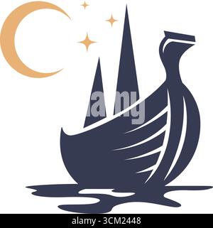 Ship logo icon illustration design Stock Vector
