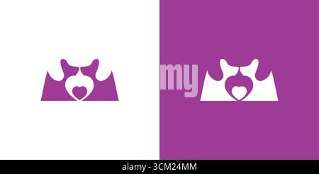 Unique and fun dog lover logo design Stock Vector