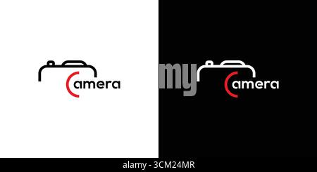 Unique and modern camera logo design Stock Vector