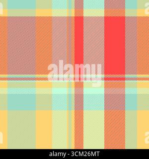 Vibrant plaid pattern, perfect for textiles, backgrounds, or design elements. A versatile texture with intersecting lines creating a warm and inviting Stock Vector