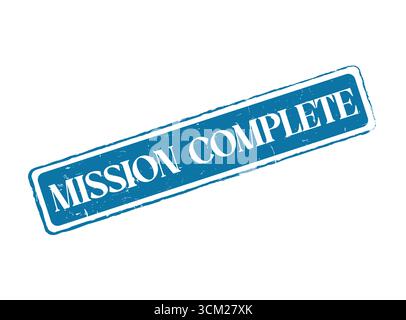 A Mission Complete Rubber Stamp Seal for Achievements and Goals Stock Vector