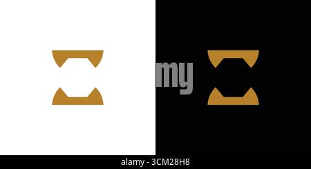 Simple and abstract clock scale logo design Stock Vector
