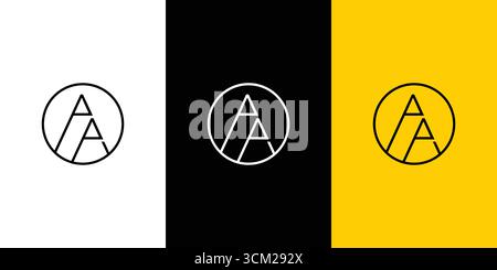 Unique and modern letter AA initials logo design Stock Vector