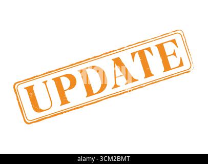 A Updated Rubber Stamp Seal with an Outline and Text Stock Vector