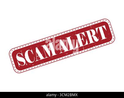 A Scam Alert Rubber Stamp Seal on a Bar Stock Vector
